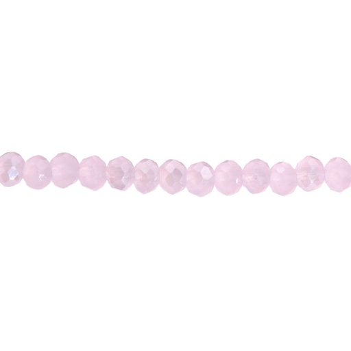 [16647] Murano rondela facetada 6mm rose menta 86AB x sarta