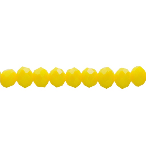 [19334] Murano rondela facetada 3mm amarillo solido 84 x 145unds