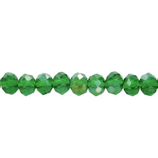 [18641] Murano rondela facetada 3mm emerald 20AB x 140unds