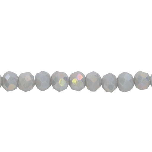 [12361] Murano rondela facetada 3mm gris mate 56 x 110unds