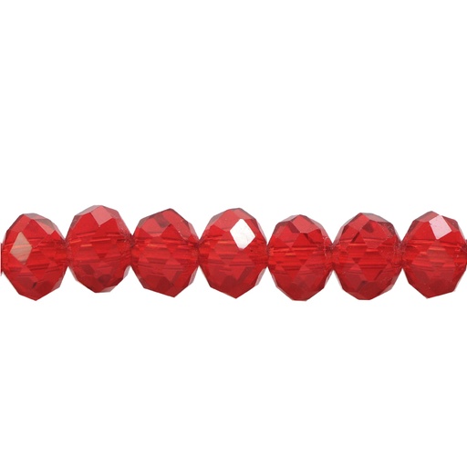 [10820] Murano rondela facetada 6mm light siam 27 x 82unds