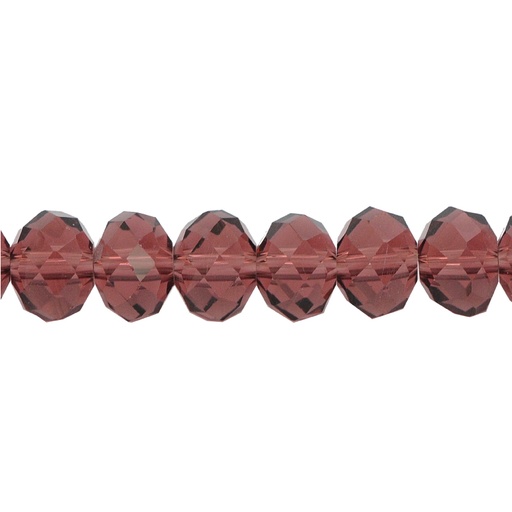 [10850] Murano rondela facetada 8mm purple 17 x aprox 68unds