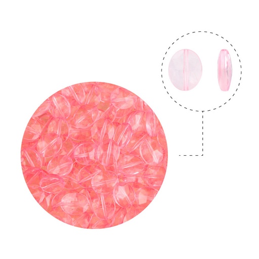 [20270] Acrilico 2480 oval 13x11mm light rose x lb (Aprox 1191und)