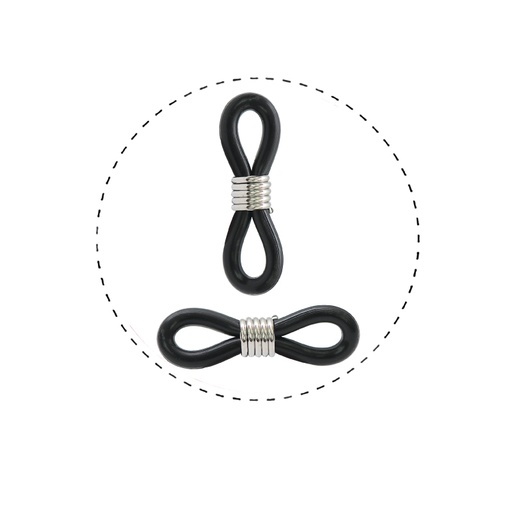 [30651] Porta gafas negro laton corto/SP 19x5mm x par