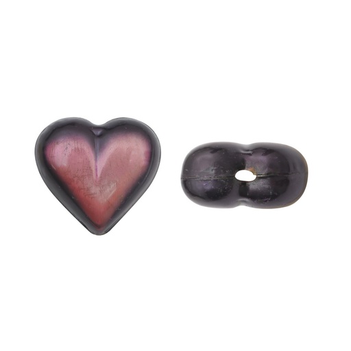 [16099] Herraje hindu K2261 corazon liso morado x und