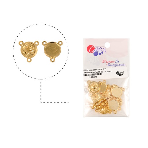 [31639] Crucero flor 37 16x15mm/golfi x 12 und