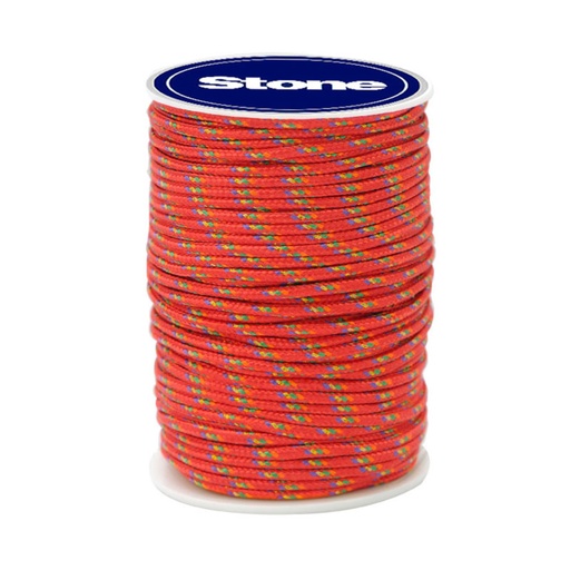 [20565] Cordon paracord 3mm rojo/varios #3 x rollo 50m