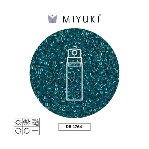 [30594] Miyuki delica 11/0 DB1764 verde forrado azul AB x 10g