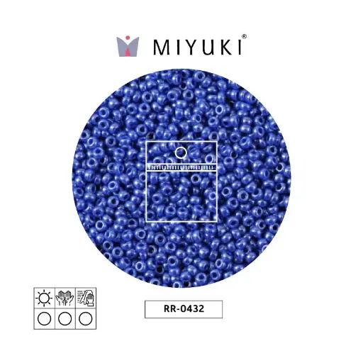 [25843] Mostacilla Miyuki rocalla 11/0 RR0432 opaco oscuro capri azul brillo x 25g