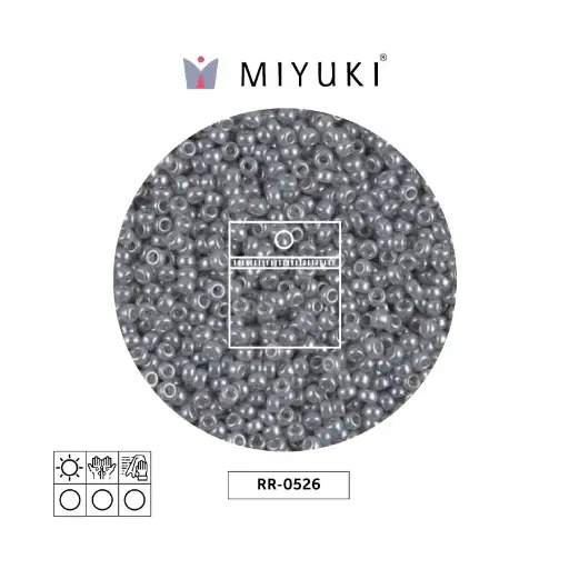 [14131] Mostacilla Miyuki rocalla 11/0 RR0526 gris Ceylon perlado x 25g