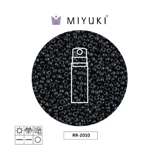 [30506] Mostacilla Miyuki rocalla 11/0 RR2010 mate metalizado charcoal x 10g