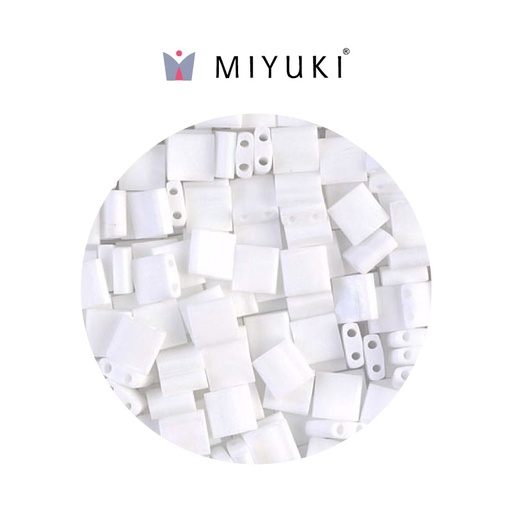 [27826] Miyuki tila 5x5x1.9mm TL0402F mate blanco x 50g