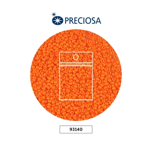 [18791] Mostacilla checa preciosa 10/0 93140 OP naranja x 50g