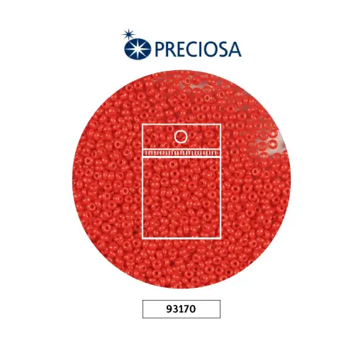 [25477] Mostacilla checa preciosa 8/0 3mm 93170 rojo x50g