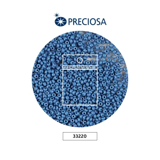 [23000] Mostacilla checa preciosa 10/0 2mm 33220 OP azul petroleo x 50g