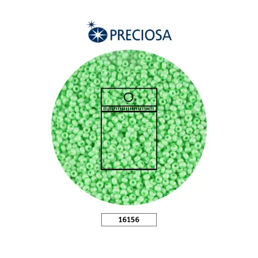 [17086] Mostacilla checa preciosa 2mm OP 16156 verde claro x 50 gr