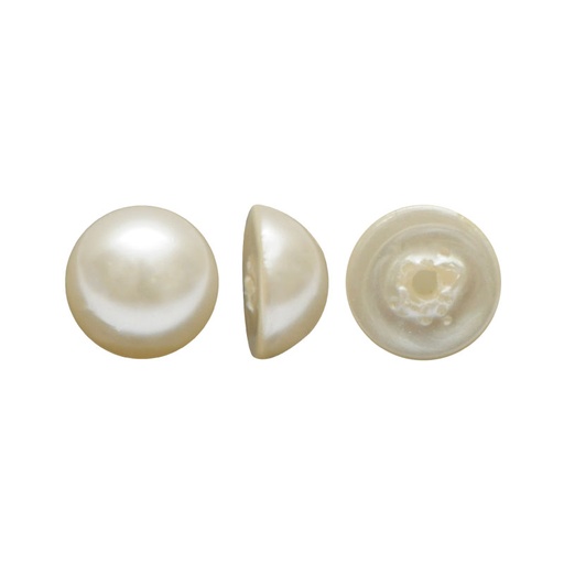 Media perla sintetica base plana 1H 6mm cream A-03 x und