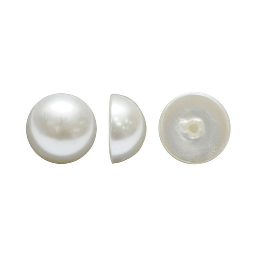 [20715] Media perla sintetica base plana 1H 8mm cream A-02 x und