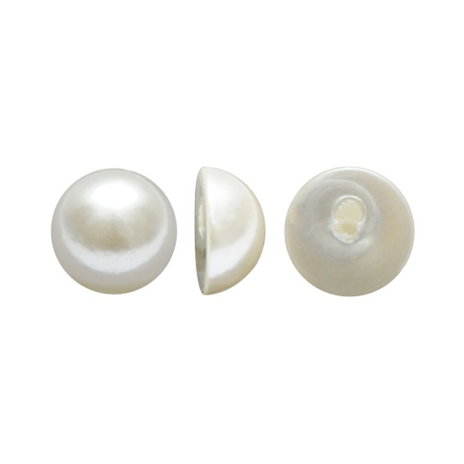 [13787] Media perla sintetica base plana 1H 8mm cream A-03 x ud