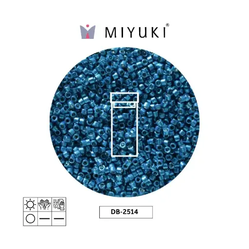 [14096] Miyuki delica 11/0 DB2514 Duracoat galvanizado oscuro carpi azul x 3g