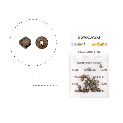 [16798] 5328 swarovski rombo smoky quartz 4mm x 24unds