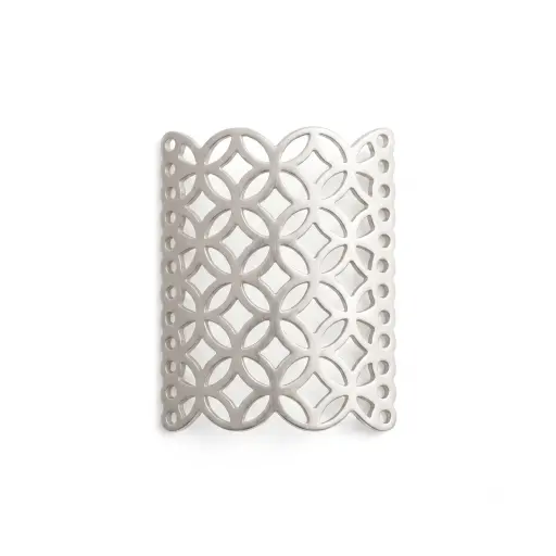[28321] Placa Mishky circle 3x4cm plateada