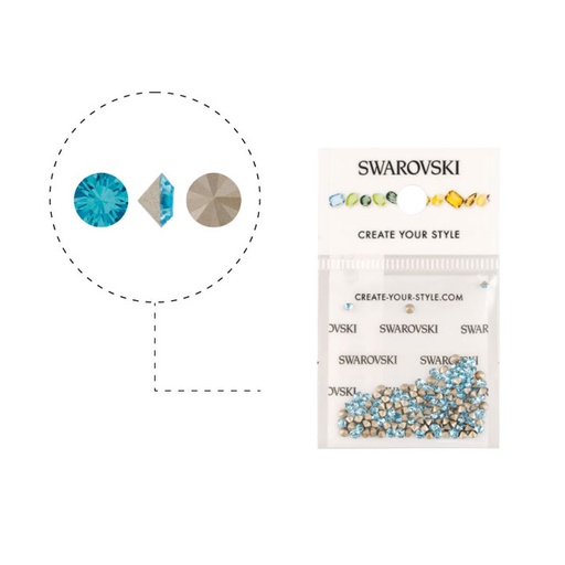 [16154] 1028 swarovski chaton aquamarine F PP16 x gruesa