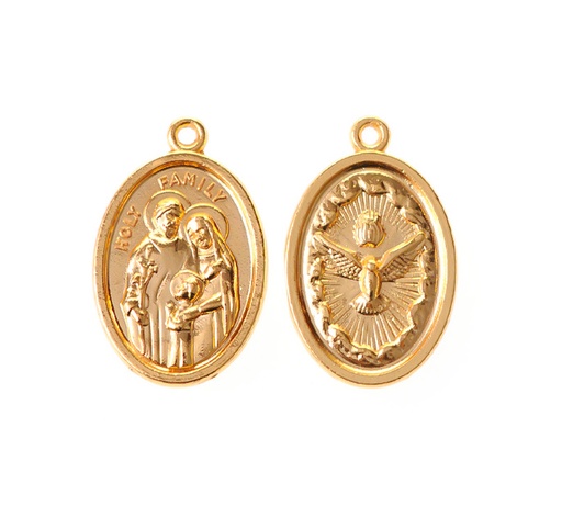 [10665] Medalla sagrada familia y espiritu santo 392-3 25x16mm/golfi x und