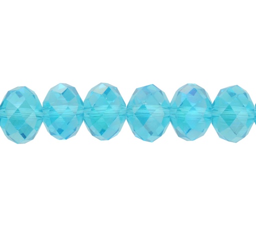 [10837] Murano rondela facetada 8mm aquamarine 15AB x 70unds
