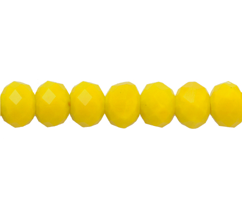 [11851] Murano rondela facetada 6mm yellow 84 x 81 unds