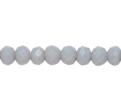 [12359] Murano rondela facetada 4mm gris mate 55 x 115und