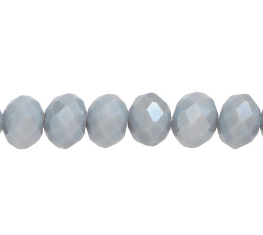 [12454] Murano rondela facetada 8mm gray mat 71-1AB x 72und