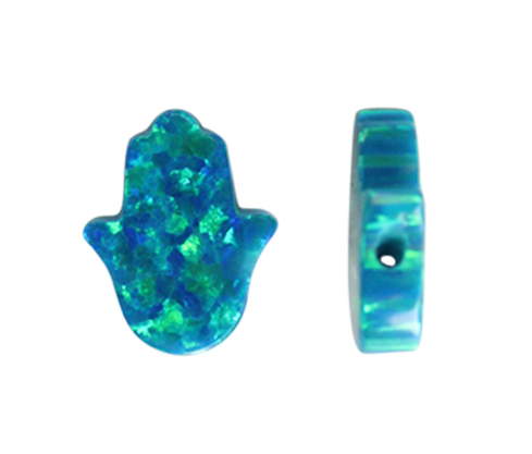 [12584] mano de fátima opal 11x13mm blue zircon 36 x und