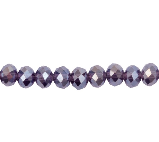 [12609] Murano rondela facetada 3mm violet 20AB x aprox 110unds