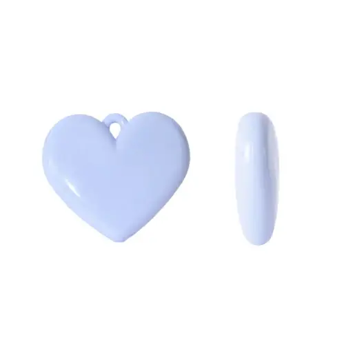 [12927] Dije corazón abaco chicle 3x3.5cm azul cielo x und