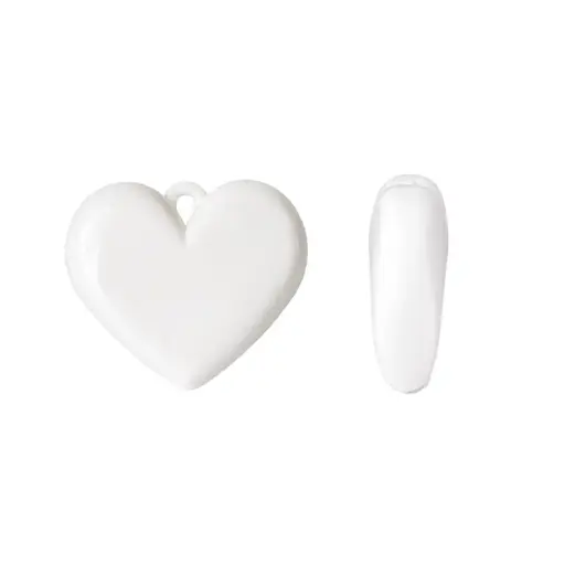 [13444] Dije corazón abaco chicle 3x3.5cm blanco x und