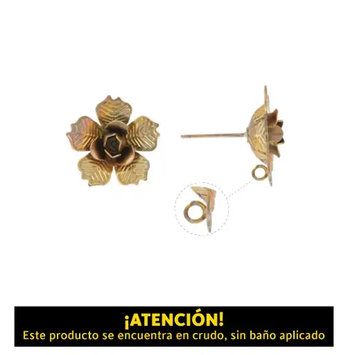[13984] Aretes flor BW00237 17mm/R x par