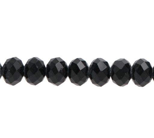 [14241] Murano rondela facetada 6mm jet 01 x 95unds