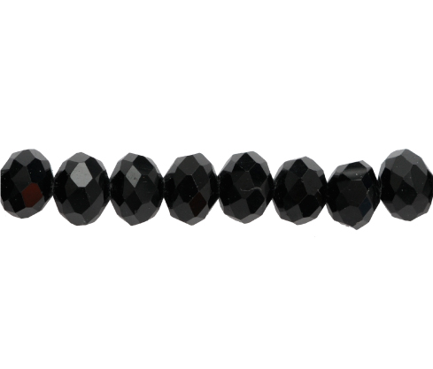 [14352] Murano rondela facetada 4mm jet 01 x 114unds 