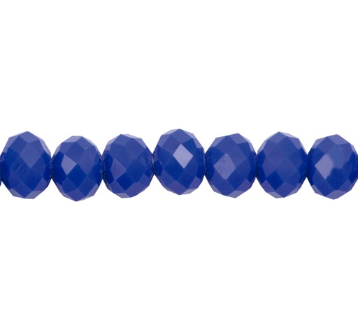 [15317] Murano rondela facetada 6mm azul solido 91 x aprox 80unds
