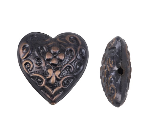 [16097] Herraje hindu K2217 corazon 27x25 mm  gris x und