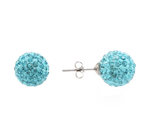 [16866] Topos bola de fuego 12mm/SS aquamarine x par