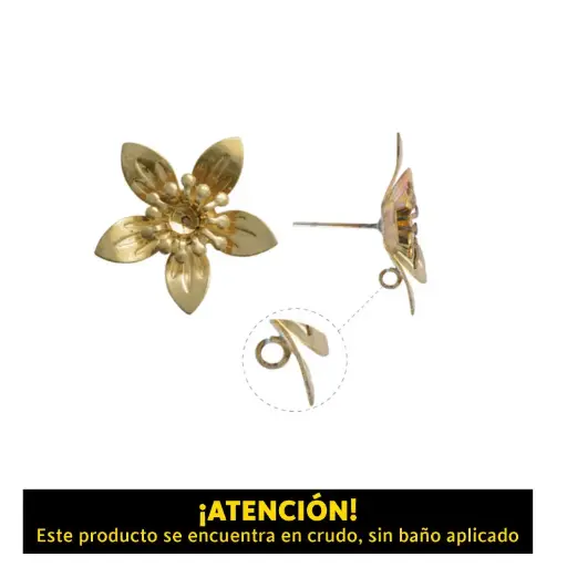 [17376] Aretes flor BW00228 23mm/R x par