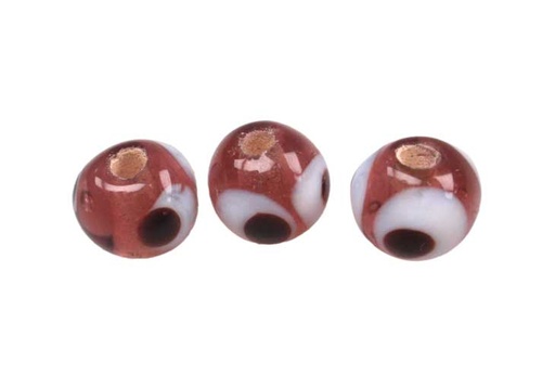 [18089] Vidrio hindú 6mm redondo GLO 3/056 ojo amath x und