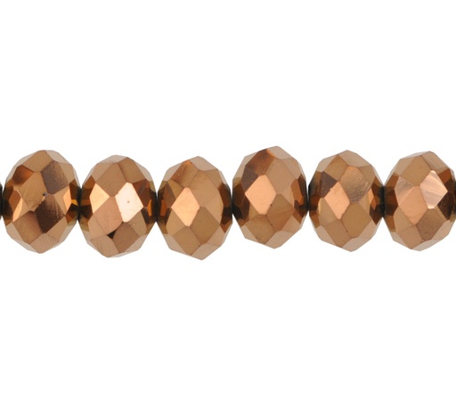 [18794] Murano rondela facetada 8mm bronze 129 x 62unds