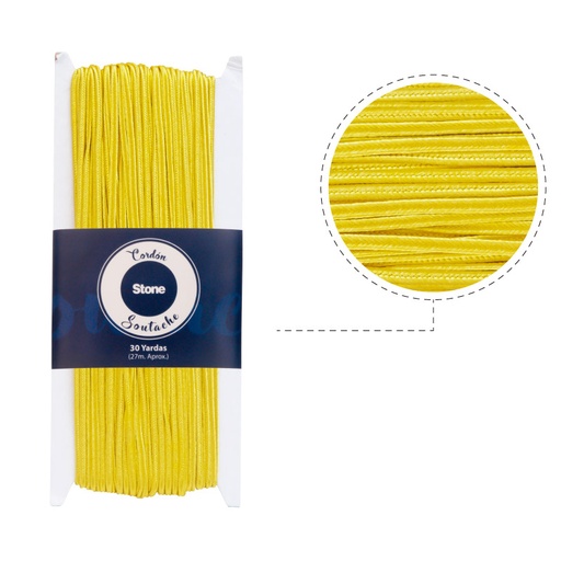 Cordon soutache N.121 yellow 3mm x 30yd