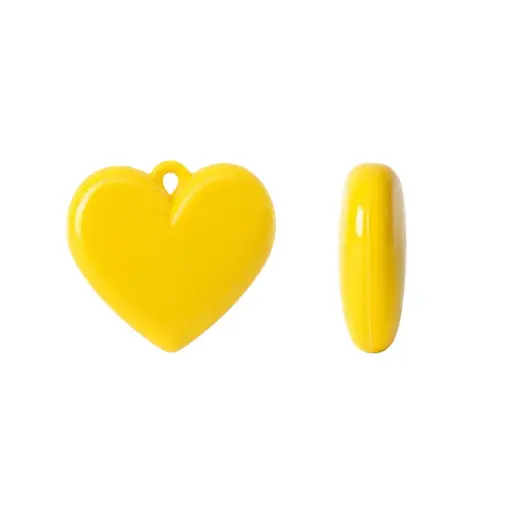 [20681] Dije corazón abaco chicle 3x3.5cm amarillo x und