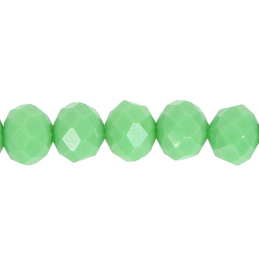 Murano rondela facetada 10mm verde 63-1 x 69unds