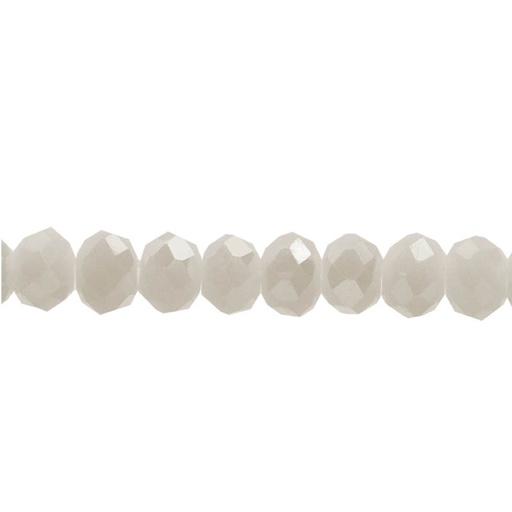 [19333] Murano rondela facetada 2mm blanco mate 51 x aprox 132unds