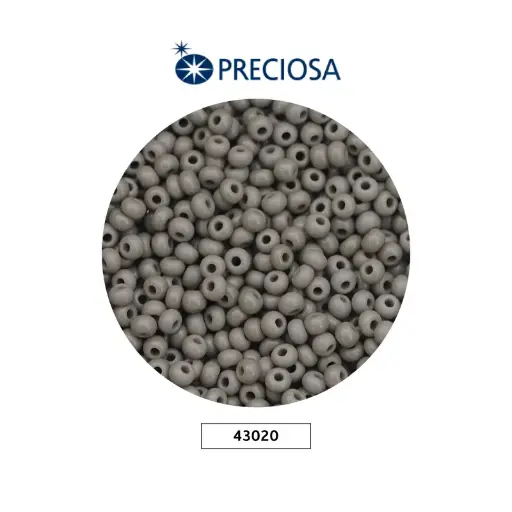 [10565] Mostacilla checa preciosa 10/0 2mm 43020 OP gris x 500g